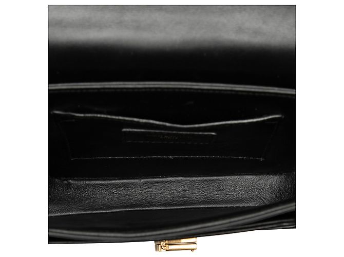 Borsa Solferino piccola in pelle nera di Saint Laurent in scatola Nero - vista 4