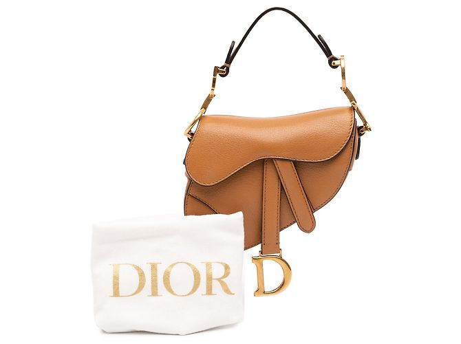 Saddle Borsa a sella in micro pelle di capra marrone Dior - vista 10
