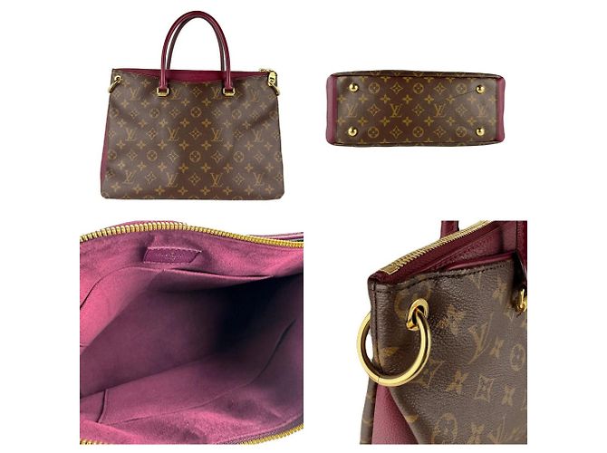 Borsa Pallas Monogram Louis Vuitton Bordò Monogramma - vista 3