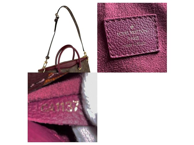 Borsa Pallas Monogram Louis Vuitton Bordò Monogramma - vista 5