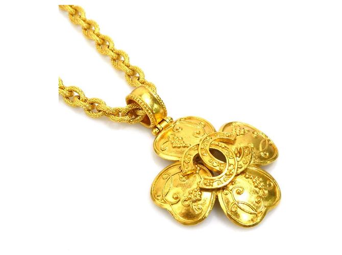 Collana in metallo dorato Chanel Coco Mark D'oro - vista 2