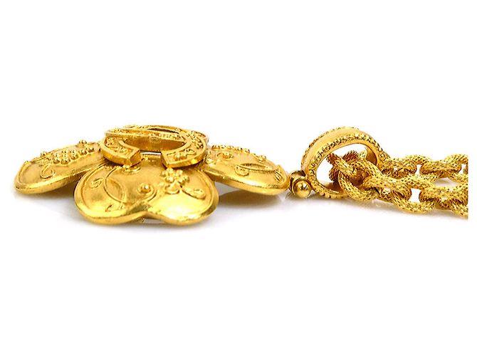 Collana in metallo dorato Chanel Coco Mark D'oro - vista 3