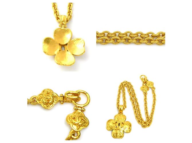 Collana in metallo dorato Chanel Coco Mark D'oro - vista 4