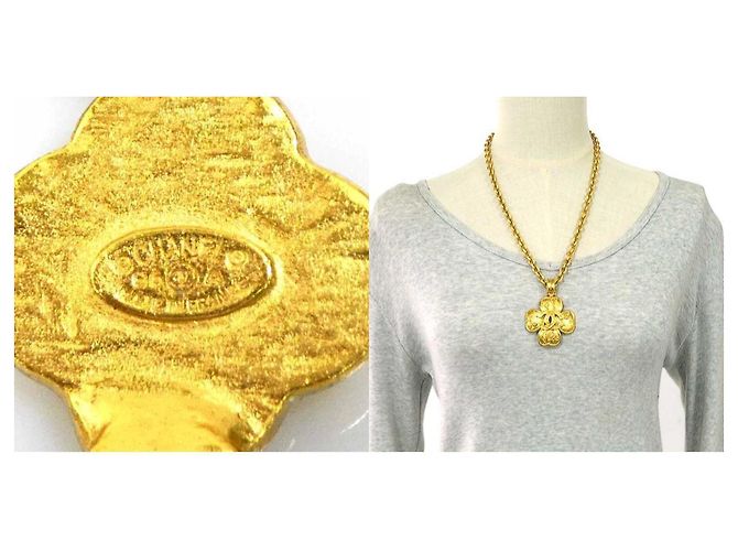 Collana in metallo dorato Chanel Coco Mark D'oro - vista 5