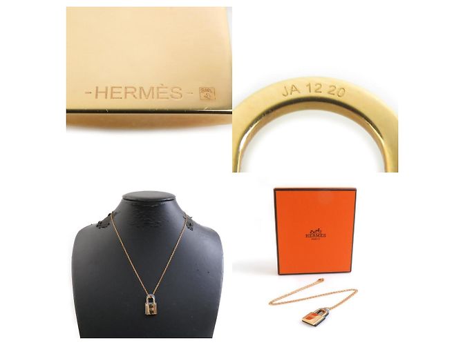 Collar Hermès O'Kelly PM Castaño Dorado - vista 5