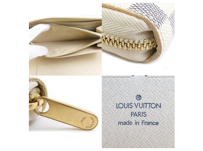 Organizer Zippy Louis Vuitton in Damier Azur Crudo - vista 4