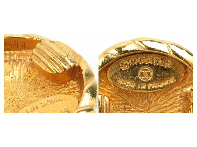 Timeless Orecchini a clip in metallo dorato Chanel Coco Mark D'oro - vista 5