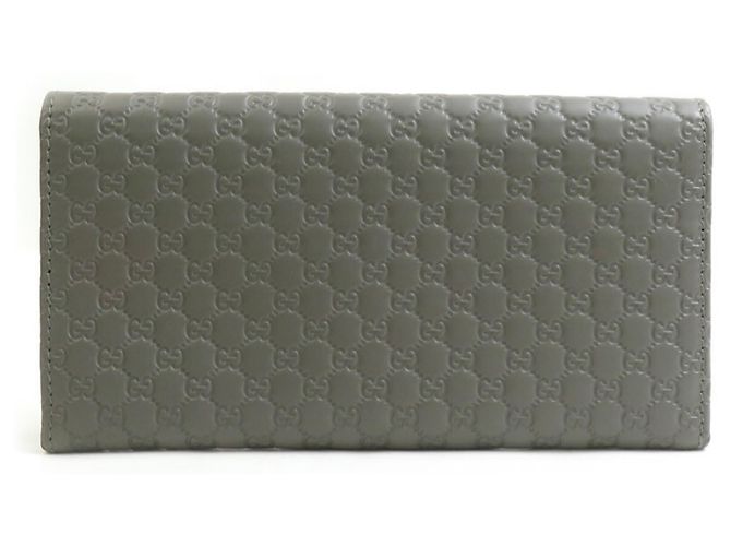 Cartera larga de cuero Micro Guccissima de Gucci Castaño - vista 2