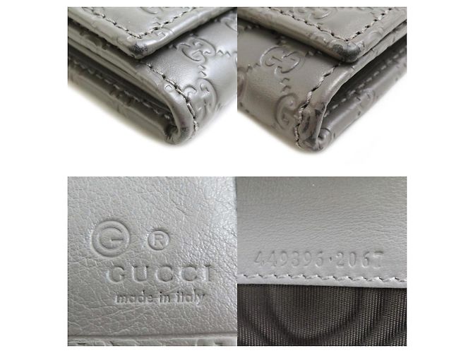 Cartera larga de cuero Micro Guccissima de Gucci Castaño - vista 5