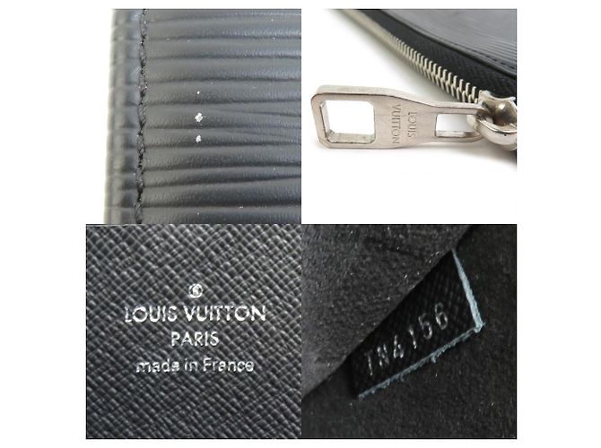 Clutch in pelle Epi Louis Vuitton Nero - vista 5