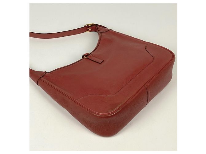 Borsa a spalla Hermès Trim 31 in pelle rossa a spalla singola Rosso - vista 2