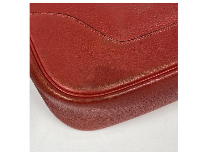 Borsa a spalla Hermès Trim 31 in pelle rossa a spalla singola Rosso - vista 3