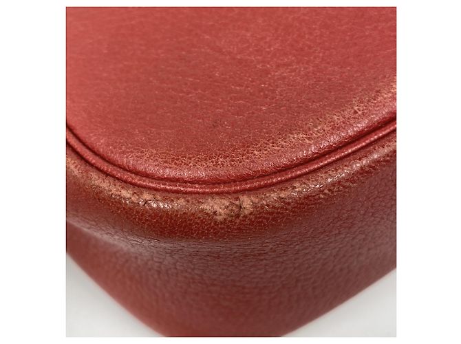 Borsa a spalla Hermès Trim 31 in pelle rossa a spalla singola Rosso - vista 4