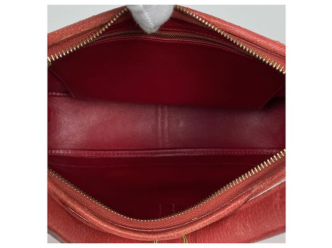 Borsa a spalla Hermès Trim 31 in pelle rossa a spalla singola Rosso - vista 9