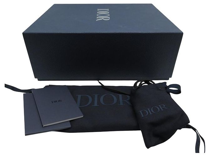 NUOVE STIVALI MID TOP COMBAT CHRISTIAN DIOR 42 CANVAS OBLÍQUO E PELLE Nero - vista 12