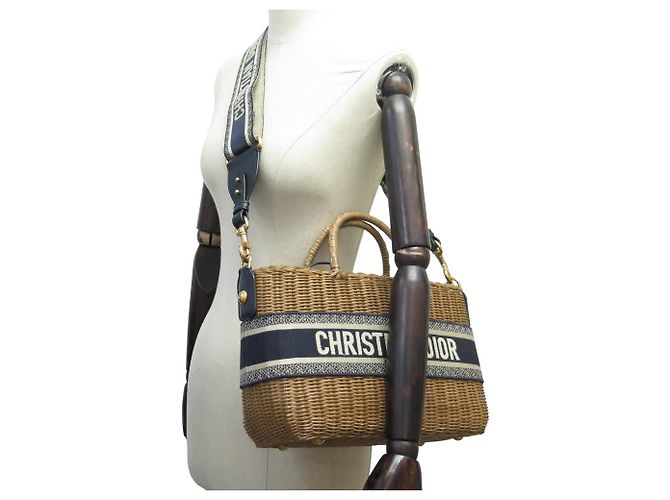 NUOVO BORSO DIOR WICKER MM M7601CMV0 OSIER CON TRACOLLA - vista 11