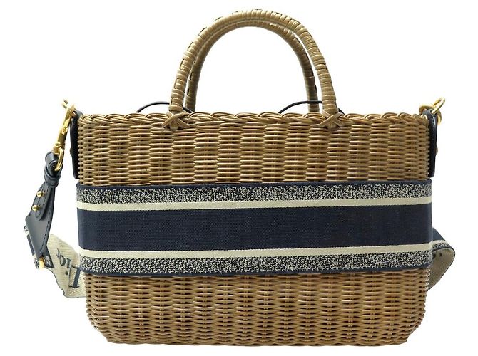 NUOVO BORSO DIOR WICKER MM M7601CMV0 OSIER CON TRACOLLA - vista 2