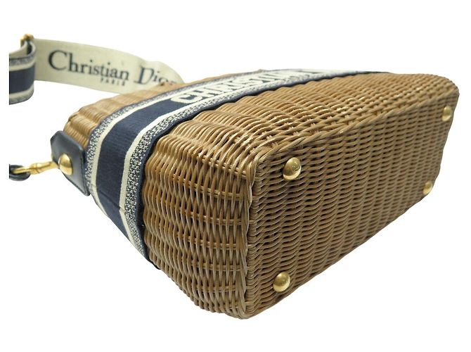 NUOVO BORSO DIOR WICKER MM M7601CMV0 OSIER CON TRACOLLA - vista 3