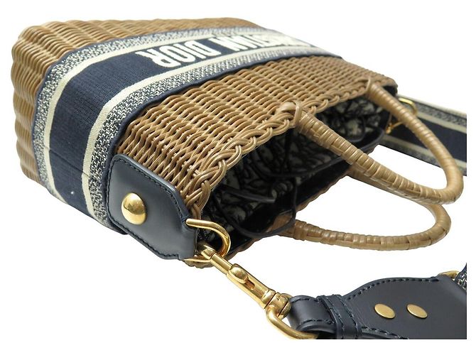 NUOVO BORSO DIOR WICKER MM M7601CMV0 OSIER CON TRACOLLA - vista 4