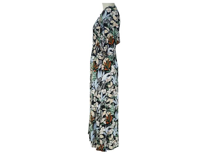 Maje Maxi Blumen Sommerkleid Mehrfarben - Ansicht 2