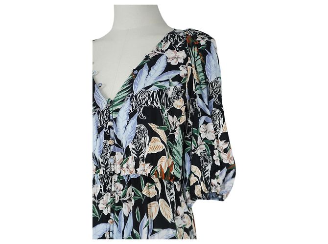 Maje Maxi Blumen Sommerkleid Mehrfarben - Ansicht 4