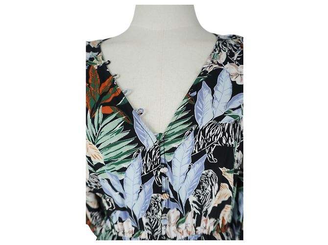 Maje Maxi Blumen Sommerkleid Mehrfarben - Ansicht 5