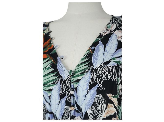 Maje Maxi Blumen Sommerkleid Mehrfarben - Ansicht 6