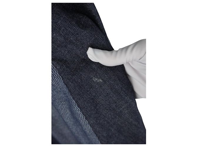 Christian Dior Denim Maxi Kleid Blau Marineblau - Ansicht 10
