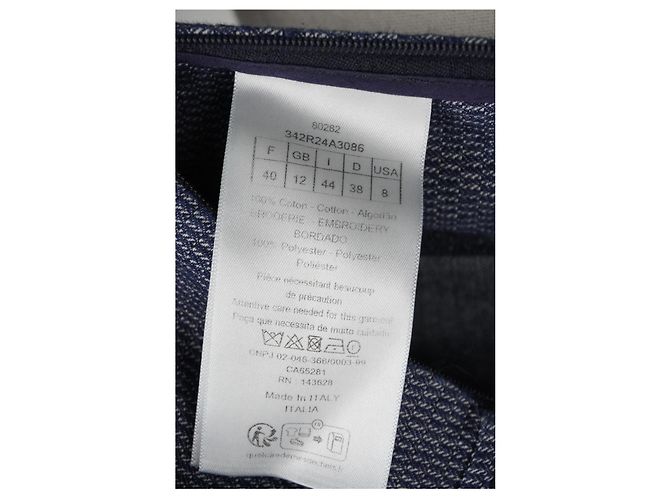 Christian Dior Denim Maxi Kleid Blau Marineblau - Ansicht 5