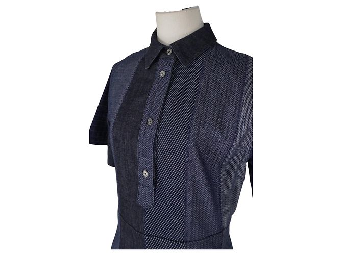 Christian Dior Denim Maxi Kleid Blau Marineblau - Ansicht 8