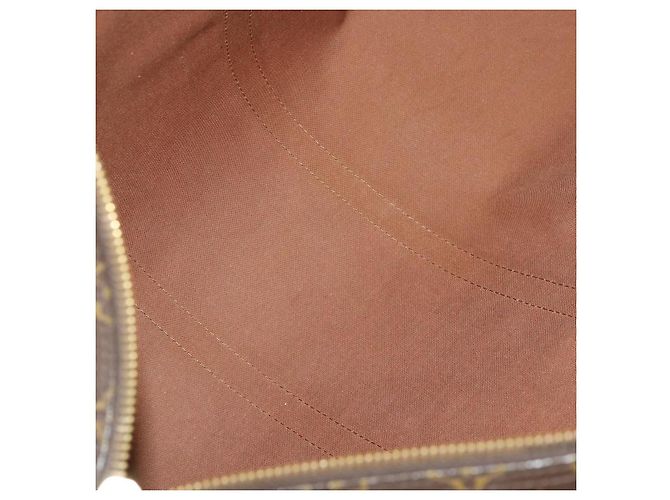 Borsa Keepall Louis Vuitton in tela Monogram 55 Marrone - vista 5