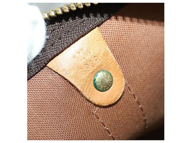 Borsa Keepall Louis Vuitton in tela Monogram 55 Marrone - vista 6