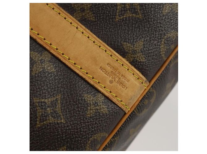 Borsa Keepall Louis Vuitton in tela Monogram 55 Marrone - vista 7
