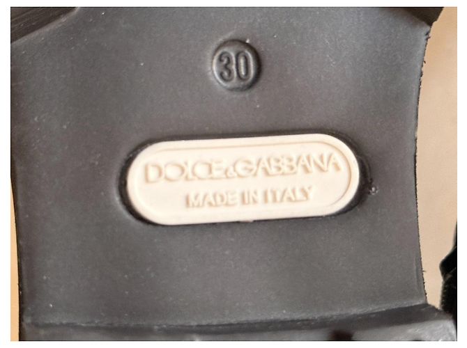 Dolce & Gabbana Lederstiefel schwarz Größe 30 - Ansicht 7