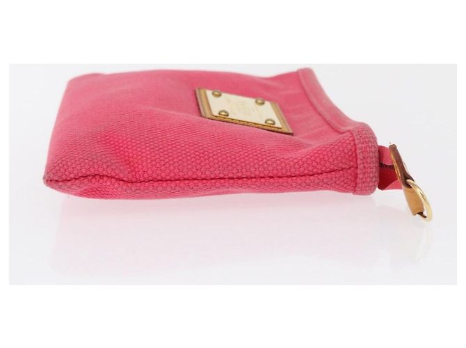 Pochete Antigua em lona Louis Vuitton Rosa - vista 3