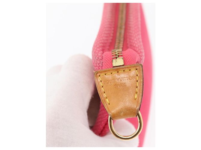 Pochete Antigua em lona Louis Vuitton Rosa - vista 7