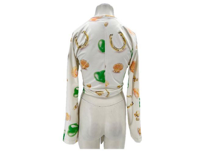 Autre Marque Top de seda blanco con estampados SAKS POTTS - vista 2