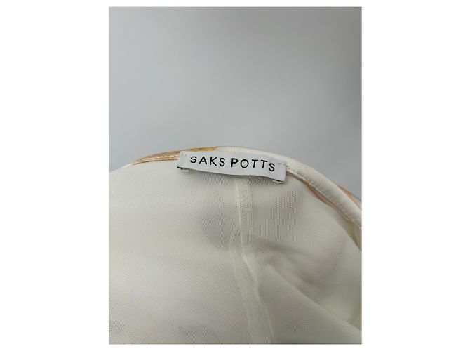 Autre Marque Top de seda blanco con estampados SAKS POTTS - vista 5
