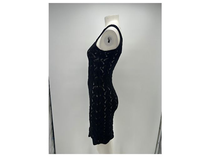 Autre Marque Kurzes asymmetrisches schwarzes Kleid - Ansicht 4