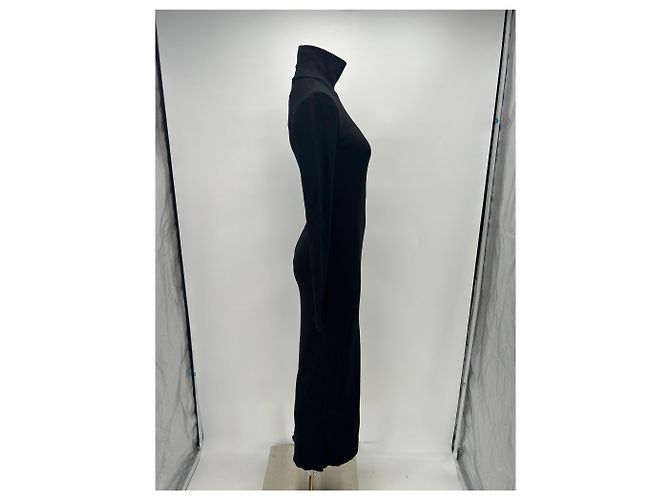 Polo Ralph Lauren Langes schwarzes Kleid mit Wolle - Ansicht 3