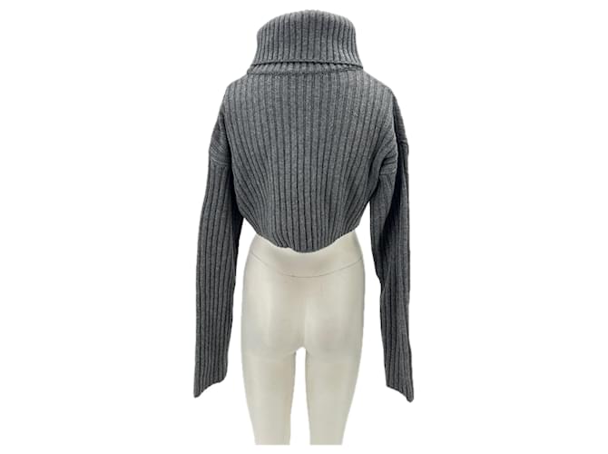 Autre Marque RECOVER MOMENT Grauer Cropped Pullover - Ansicht 2