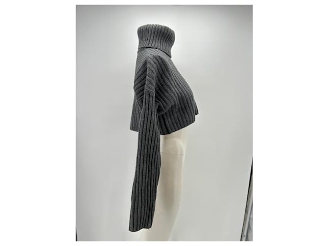 Autre Marque RECOVER MOMENT Grauer Cropped Pullover - Ansicht 3