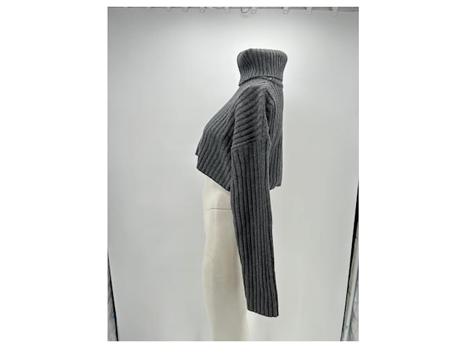 Autre Marque RECOVER MOMENT Grauer Cropped Pullover - Ansicht 4