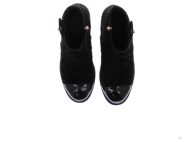 Chanel Stivaletti in camoscio nero - vista 6