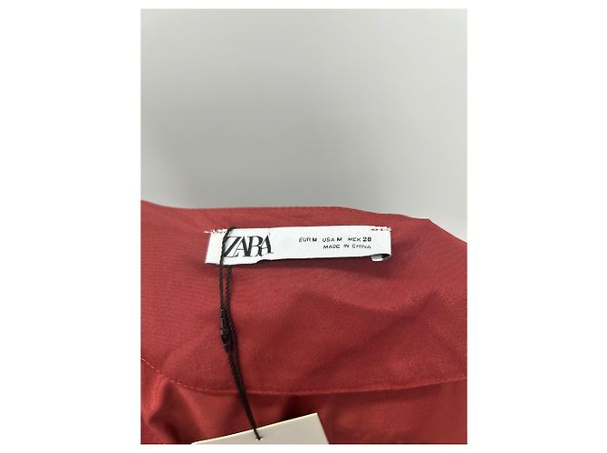 Zara Manteau bordeaux à franges - view 7
