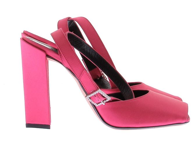 Victoria Beckham Sandali in raso fucsia Rosa - vista 2