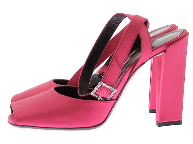 Victoria Beckham Sandali in raso fucsia Rosa - vista 3