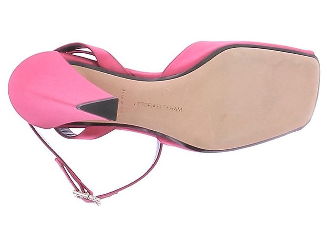 Victoria Beckham Sandali in raso fucsia Rosa - vista 7