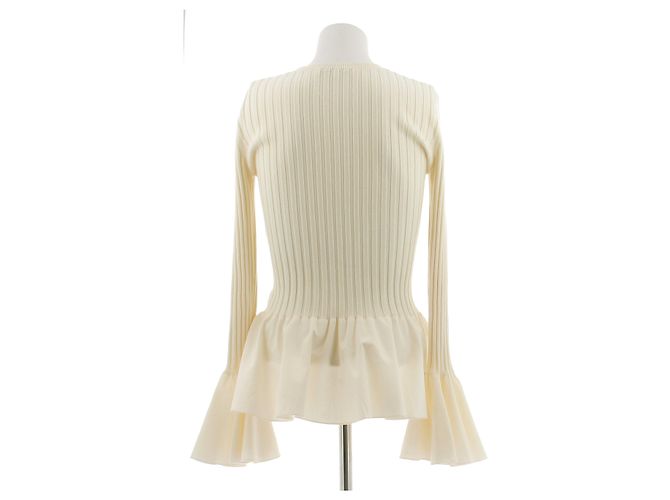 Top blanco con volantes de lana JW Anderson - vista 2