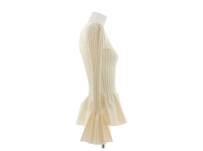Top blanco con volantes de lana JW Anderson - vista 3